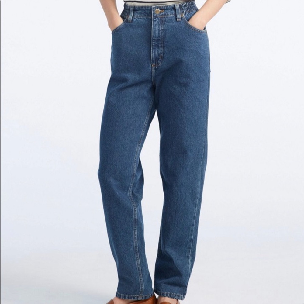 LL Bean Women’s Original Relaxed Fit Jeans, size 14, 100% cotton denim